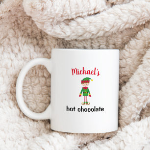 kerstcartoon gepersonaliseerd kinderfeestdag aange koffiemok
