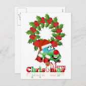 kerstCartoon Kaart (Voorkant / Achterkant)