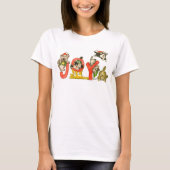 kerstCartoon Kitten Cats JOY Shirt (Voorkant)