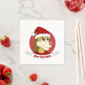 Kerstcartoon met een leuke leeuw servetten (Insitu)