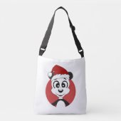 Kerstcartoon met een schattig beer-kruisje van pan crossbody tas (Voorkant)