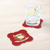 Kerstcartoon met een schattig onderzetter van leeu (Insitu)