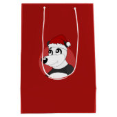 Kerstcartoon met een schattig panda-beer-medium ca medium cadeauzakje (Achterkant)
