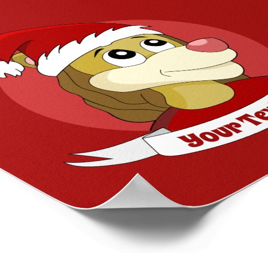 Kerstcartoon met een schattig poster (Hoek)
