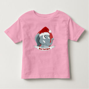 kerstcartoon met een schattige olifant peuter-s kinder shirts