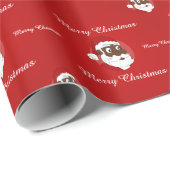Kerstcartoon met Kerstman Cadeaupapier (Rol Hoek)