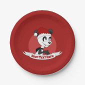 Kerstcartoon met schattig beer bord (Voorkant)