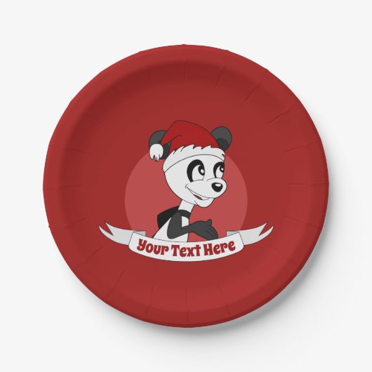 Kerstcartoon met schattig beer bord (Voorkant)