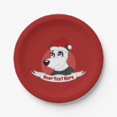 Kerstcartoon met schattig beer bord (Voorkant)