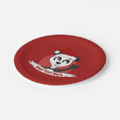 Kerstcartoon met schattig beer bord (Gekanteld)