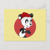 Kerstcartoon met schattig panda-beer briefkaart (Voorkant)