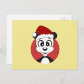 Kerstcartoon met schattig panda-beer briefkaart (Voorkant / Achterkant)
