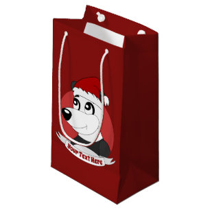 kerstcartoon met schattig panda-beer klein cadeau cadeauzakje