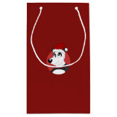 kerstcartoon met schattig panda-beer klein cadeau klein cadeauzakje (Achterkant)
