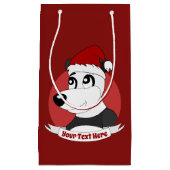 kerstcartoon met schattig panda-beer klein cadeau klein cadeauzakje (Voorkant)