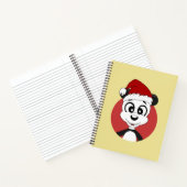 Kerstcartoon met schattig panda-beer notitieboek (Binnen)