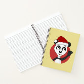 Kerstcartoon met schattig panda-beer notitieboek (Binnen)
