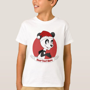 Kerstcartoon met schattig panda-beer T-Shirt