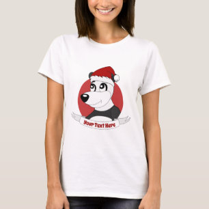 Kerstcartoon met schattig panda-beer T-Shirt