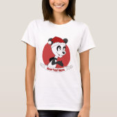 Kerstcartoon met schattig panda-beer T-Shirt (Voorkant)