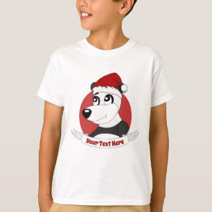 Kerstcartoon met schattig panda-beer T-Shirt