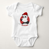 Kerstcartoon met schattige panda-baby romper (Voorkant)
