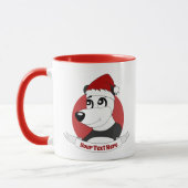 Kerstcartoon met schattige panda-beer mok (Links)