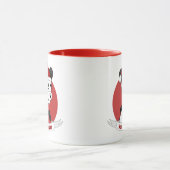 Kerstcartoon met schattige panda-beer mok (Midden)