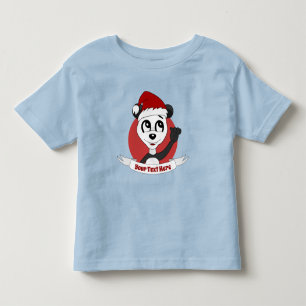 kerstcartoon met schattige panda-beer peuter-s kinder shirts