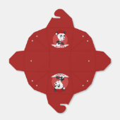 kerstcartoon met schattige panda-beer voor een voo bedankdoosjes (Uitgevouwen)