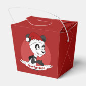kerstcartoon met schattige panda-beer voor een voo bedankdoosjes (Achterkant)