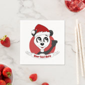 kerstcartoon met schattige panda-beren luiers servet (Insitu)