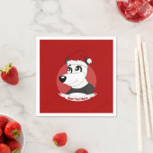 kerstcartoon met schattige panda-beren luiers servet (Insitu)