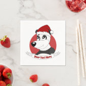 kerstcartoon met schattige panda-beren luiers servet (Insitu)