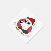 kerstcartoon met schattige panda-beren luiers servet (Hoek)