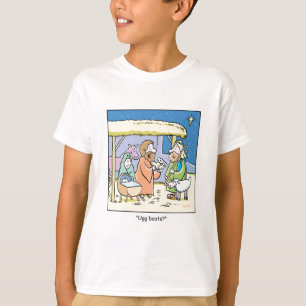 KerstCartoon Oegg Boots T-shirt