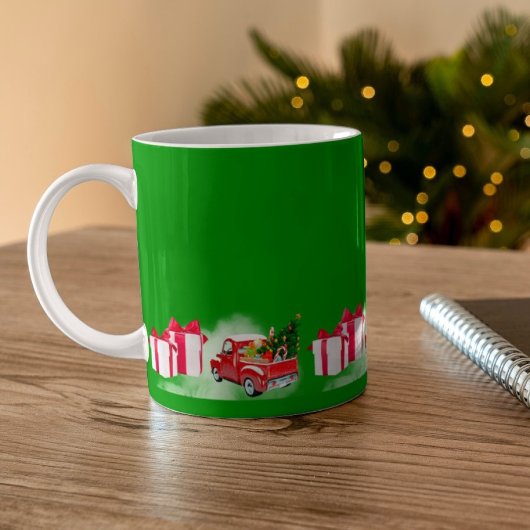 kerstcartoons groene COFFEE-MOK Koffiemok