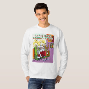Kerstcasino-shirt met witte hoes t-shirt
