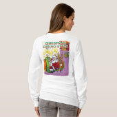 Kerstcasino-stijl vrouwen met een lang shirt (Achterkant volledig)