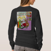 Kerstcasino-stijl vrouwen zwart, lang shirt terug (Achterkant)