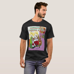 Kerstcasino-stijl zwart T-shirt