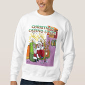 Kerstcasino Style, wit sweatshirt (Voorkant)