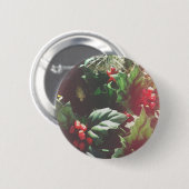 kerstcatctus ronde button 5,7 cm (Voorkant /achterkant)