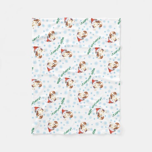 KerstCavalier Fleece Deken (Voorkant)