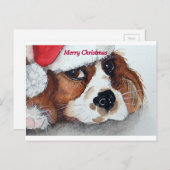 KerstCavalier King Charles Spaniel Feestdagenkaart (Voorkant / Achterkant)