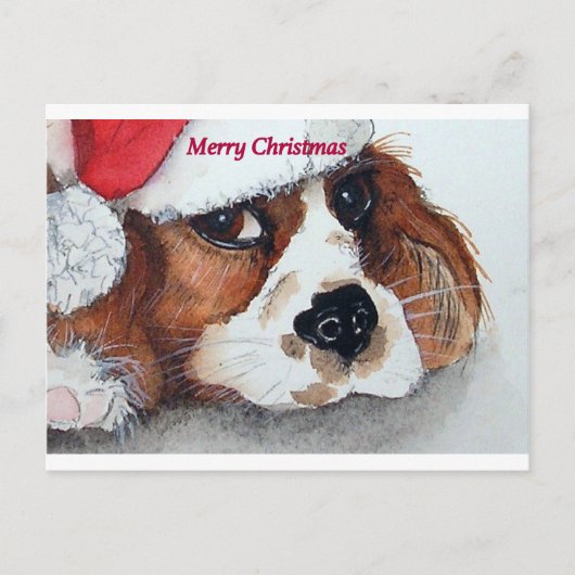 KerstCavalier King Charles Spaniel Feestdagenkaart (Voorkant)