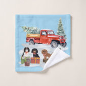 KerstCavalier King Charles Spaniel Hand Towel Bad Handdoek (Wasdoekje)