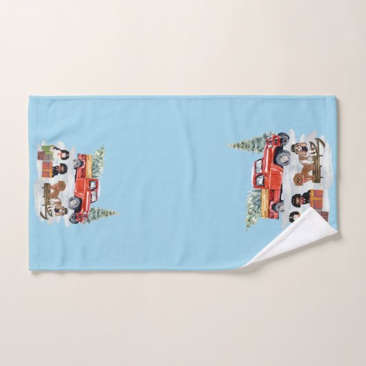 KerstCavalier King Charles Spaniel Hand Towel Bad Handdoek (Handdoek)