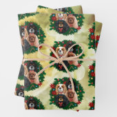 KerstCavalier King Charles Spaniel kerst Inpakpapier Vel (In situ)