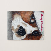 KerstCavalier King Charles Spaniel Legpuzzel (Horizontaal)